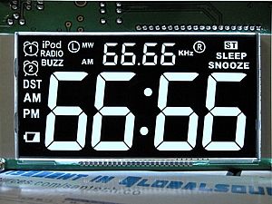 BTN black background and white text module